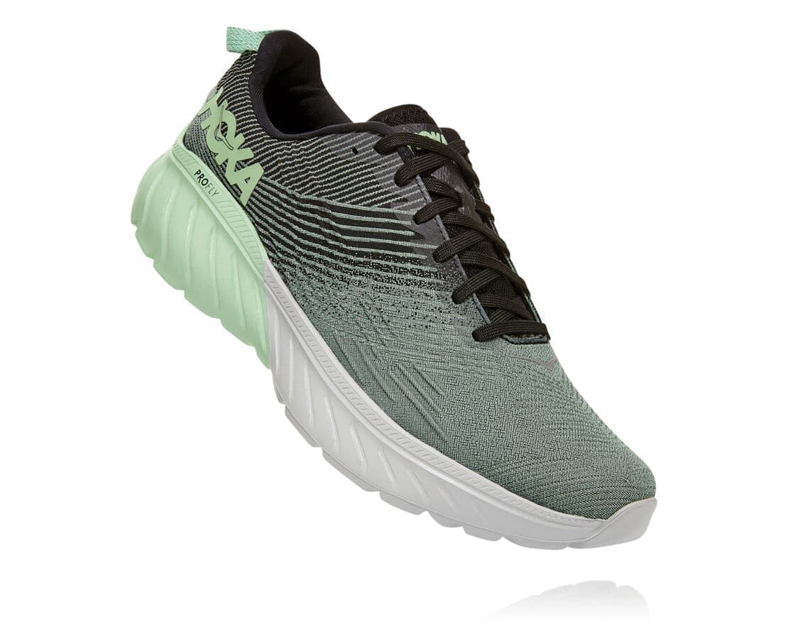 Hoka One One Mach 3 Philippines - Mens Wide Running Shoes - Green Grey / Black | ZA3598476